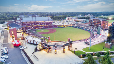 Starkville, MS - September 24, 2021: Starkville, MS - September 24, 2021: Dudy Noble Field, home of the Mississippi State Bulldogs baseball team.のeditorial素材
