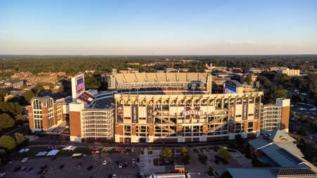 Starkville, MS - September 24, 2021: Davis Wade Stadium, home of the Mississippi State Bulldogs football team.のeditorial素材