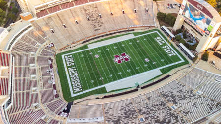 Starkville, MS - 2021: Davis Wade Stadium, home of the Mississippi State Bulldogs football team.のeditorial素材