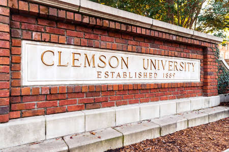 Clemson, SC - September 17, 2021: Clemson University signのeditorial素材