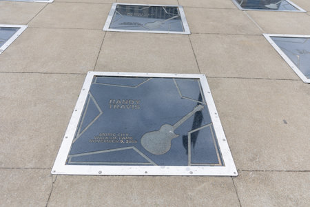 Nashville, TN - March 5, 2022: The Randy Travis star on the Music City Walk of Fame.