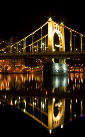 Reflection of Bridgeの写真素材