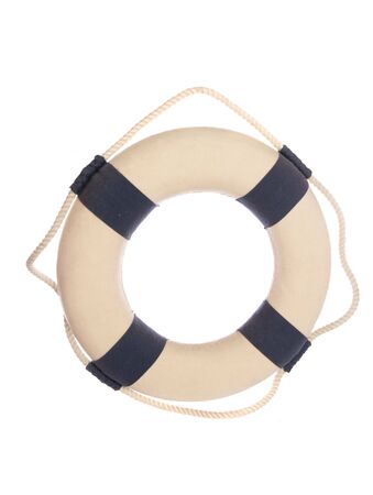 Blue and white lifebelt ring studio cutout