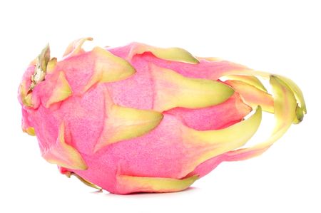 Dragon fruit isolated on white backgroundの写真素材