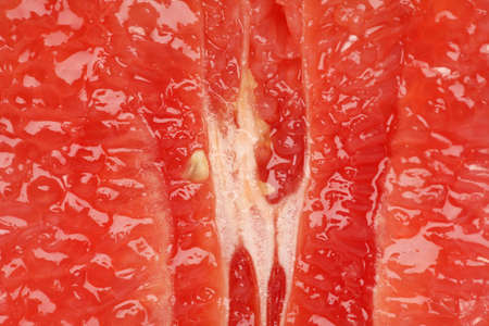 Pink grapefruit close-up macro abstract