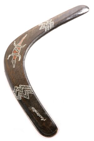 australian aboriginal boomerang cutout の写真素材