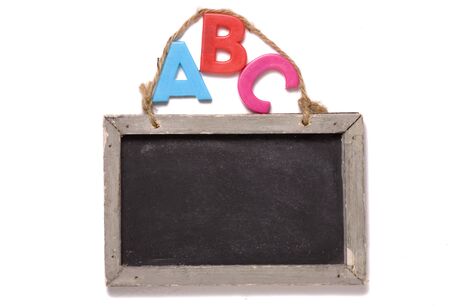 Abc with chalk board studio cutoutの写真素材