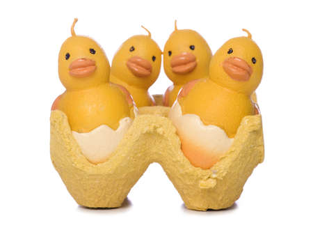 group of easter chick candles studio cutout