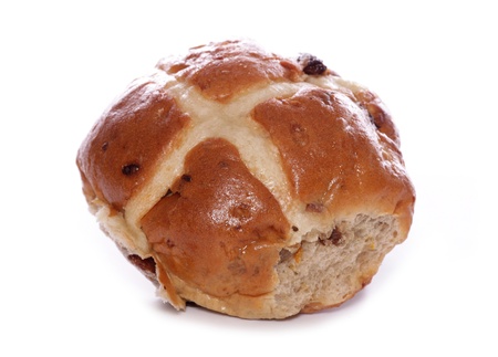 Hot cross bun studio cutoutの写真素材