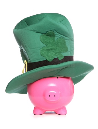 Piggy bank st patricks day studio cutoutの写真素材