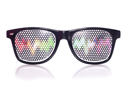 Retro raving party glasses studio cutout