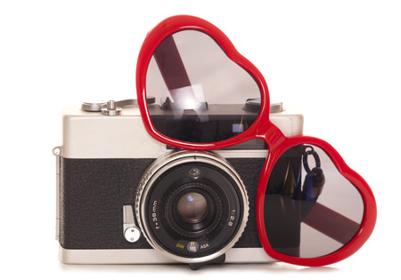 Love photography vintage camera cutout