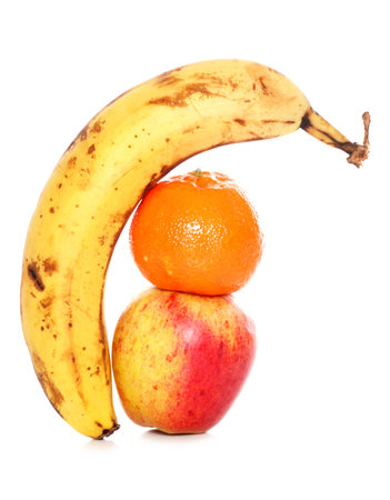 healthy eating fruit studio cutoutの写真素材