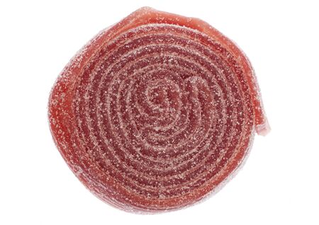 Strawberry Sour Rolled Belt sweet cutoutの写真素材