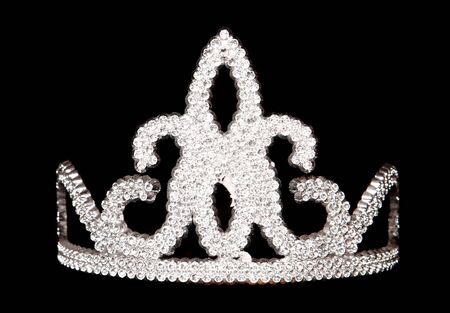 tiara on a black backgroundの写真素材