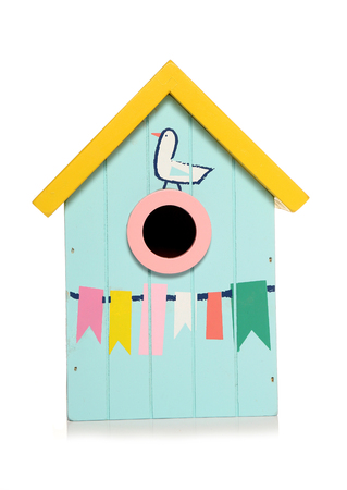 beach hut bird house cutoutの写真素材