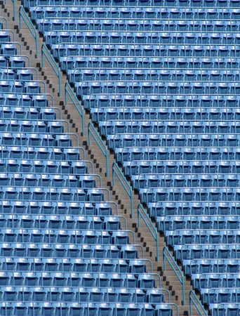A set of blue bleachers.の写真素材