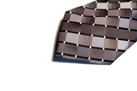 A closeup of an isolated black and silver neck tie.の写真素材