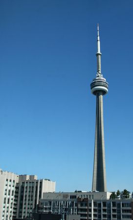 The CN tower in Toronto, Ontario, Canada.のeditorial素材