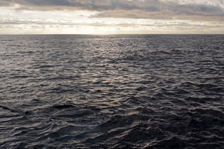 The Ligurian Sea at dusk.  The Ligurian sea is part of the Mediterranean north of Corisca.の写真素材