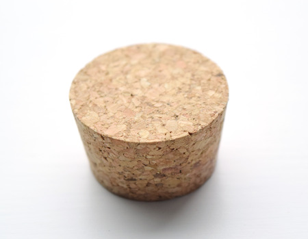 Cork for bottle isolated on white backgroundの写真素材