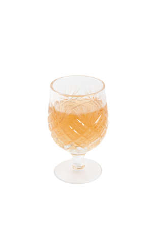 Crystal wine-glass on a white backgroundの写真素材