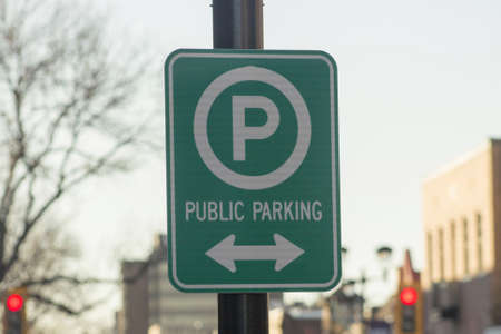 public parking signの写真素材