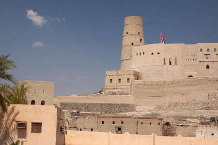 A view of the walls and keep of Bahla fort in the Sultanate of Omanのeditorial素材