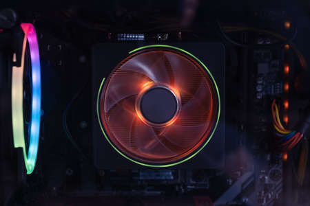 Personal computer hardware lightsの写真素材