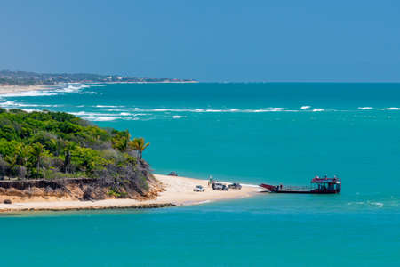 Lagoa GuaraÃ­ras became an arm of the sea that bathes Tibau do Sul, close to Pipa beach.の写真素材
