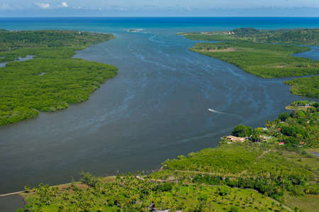 Santa Cruz channel, south of the island of Itamaraca, near Recife, Pernambuco, Brazilのeditorial素材