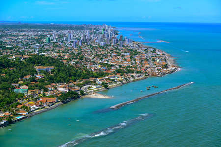 Milagres beach, Olinda, near Recife, Pernambuco, Brazilのeditorial素材