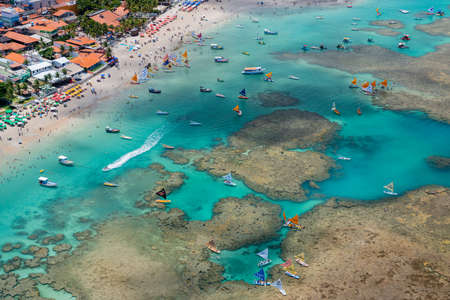 Porto de Galinhas Beach, Ipojuca, near Recife, Pernambuco, Brazilのeditorial素材