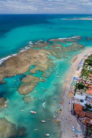 Porto de Galinhas Beach, Ipojuca, near Recife, Pernambuco, Brazilのeditorial素材
