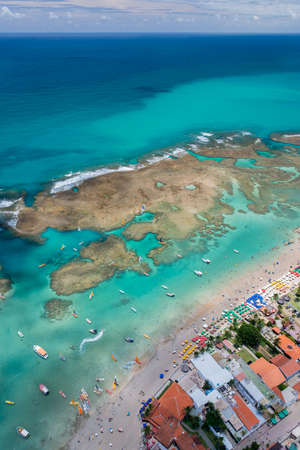 Porto de Galinhas Beach, Ipojuca, near Recife, Pernambuco, Brazilのeditorial素材