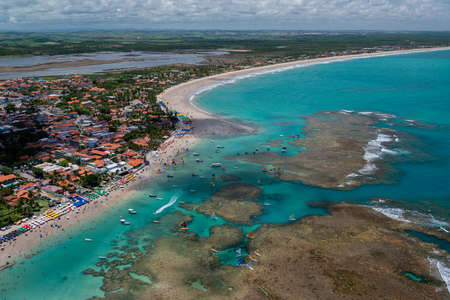 Porto de Galinhas Beach, Ipojuca, near Recife, Pernambuco, Brazilのeditorial素材