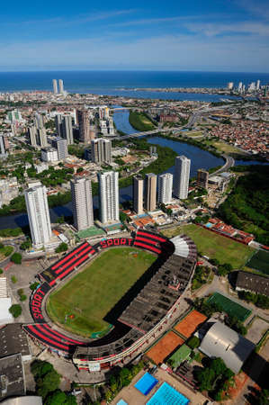 Soccer stadium and official headquarters of Sport Club do Recife. Adelmar da Costa Carvalho, also known as Ilha do Retiro, Recife, Pernambuco, Brazilのeditorial素材
