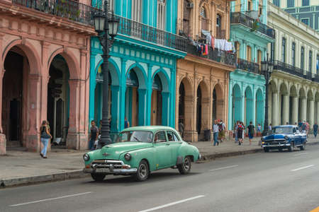 Havana's vintage cars are now one of the city's top tourist brands.のeditorial素材