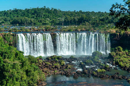 Iguacu falls, located on the border of Brazil and Argentina, it is considered one of the main tourist attractions of both countries.のeditorial素材