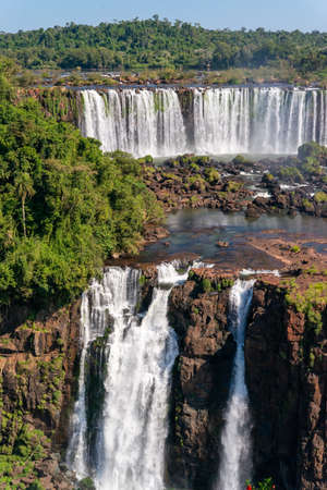 Iguacu falls, located on the border of Brazil and Argentina, it is considered one of the main tourist attractions of both countries.のeditorial素材