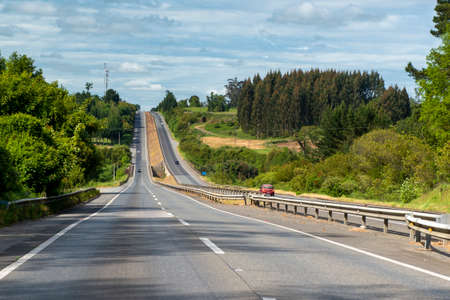 South Panamerican Highway, Osorno, Las Quemas, Los Lagos, Chile.のeditorial素材