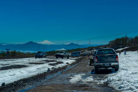 Villarrica volcano, Pucon, Araucania, Chile.のeditorial素材