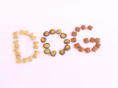 Dog Food Spelling the Word Dogの写真素材