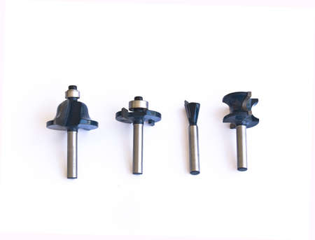 Four Woodworking Router Bitsの写真素材