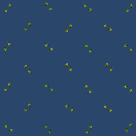 Colorful fruit pattern of fresh passion fruit on blue background. Top view. Flat lay. Pop art designの写真素材