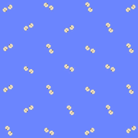 Colorful fruit pattern of fresh green apples sliced on blue background. Top view. Flat lay. Pop art design, creative summer conceptの写真素材