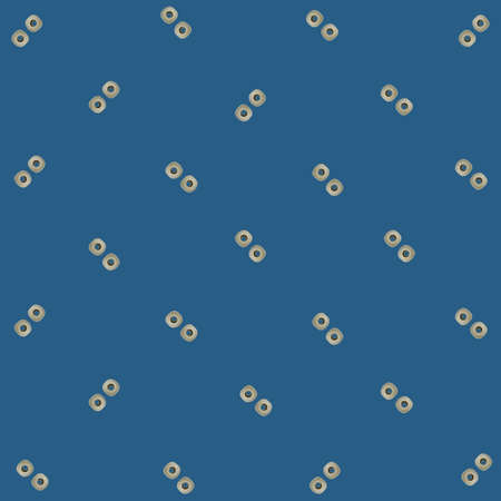 Colorful pattern of rolls of a white toilet paper isolated on blue background. Top view. Wallpaper for bathroomの写真素材