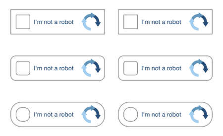 I am not a robot and robot arm, flatのイラスト素材