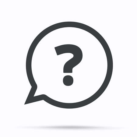 Question mark sign icon. Help symbol. FAQ sign. Flat design styleのイラスト素材