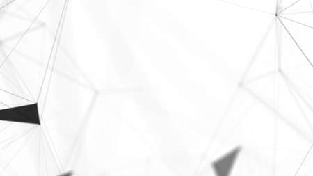 Plexus fantasy abstract technology. Abstract geometric background with moving lines, dots and triangles. Science. Medicine and technologyの写真素材